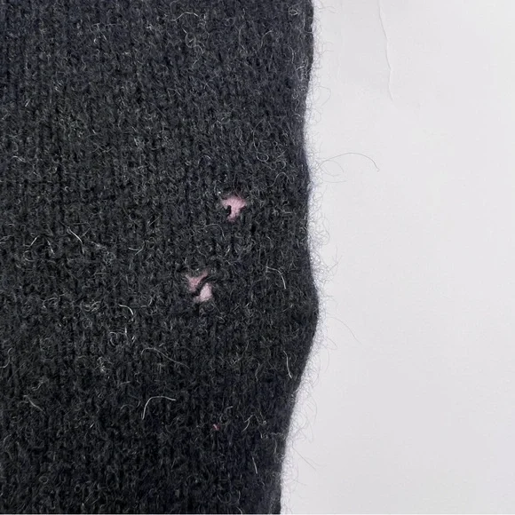 Vince sweater Alpaca Wool Cashmere Cowl Neck Short Sleeve L black - Picture 6 of 10